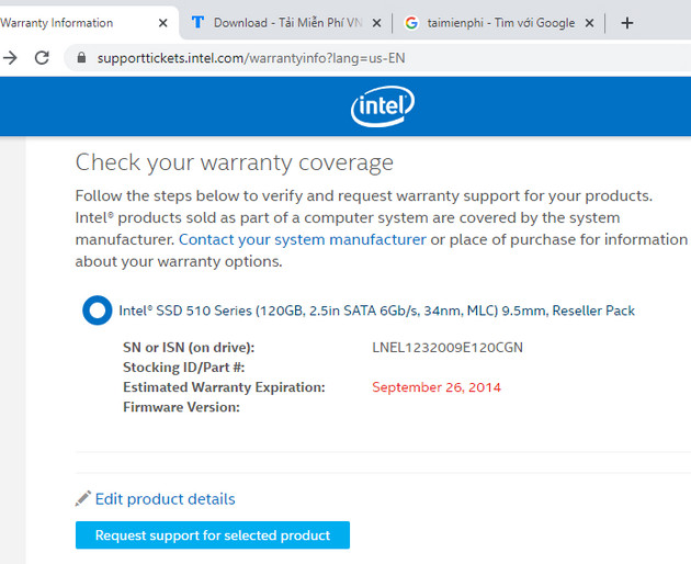 Picture 4 of How to check the warranty of SSD drives from all manufacturers.