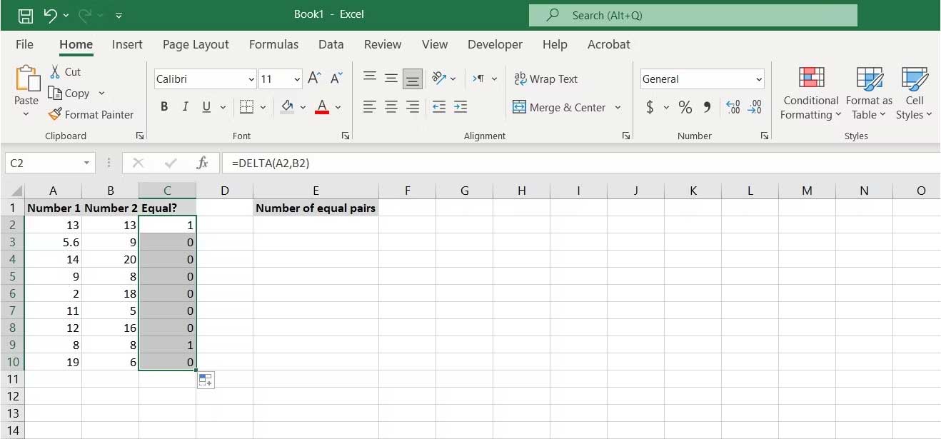 Picture 3 of How to check if two values ​​are equal in Excel