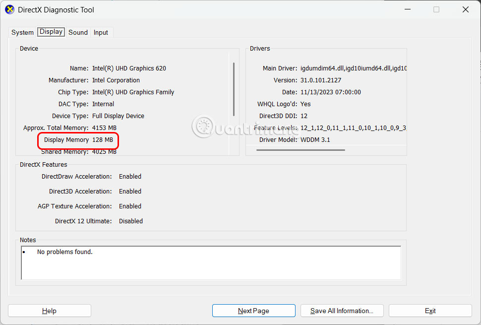 How to check VRAM capacity on Windows 11 Picture 6