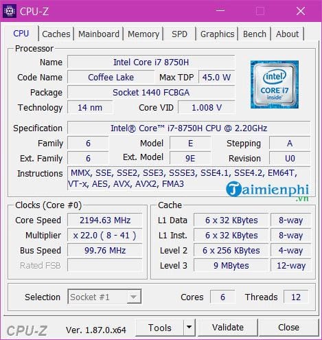 Picture 5 of How to check what type of chip your computer or laptop uses? Pentium, Core i3, i5, i7