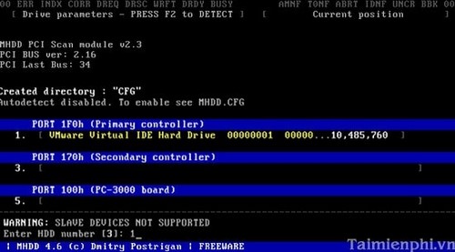 Picture 5 of How to clean up bad sectors on a hard drive using MHDD in Hiren's Boot CD, a trick to clean up bad sectors on a hard drive.