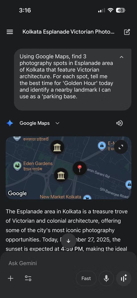 How to combine Gemini and Google Maps in photography. Picture 5