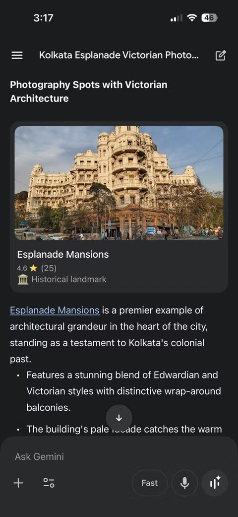 How to combine Gemini and Google Maps in photography. Picture 6