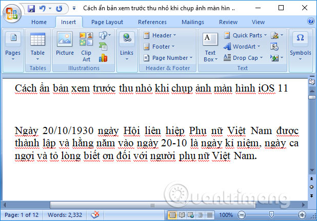 How to combine multiple Word files into a single file - Features available on Word Picture 11