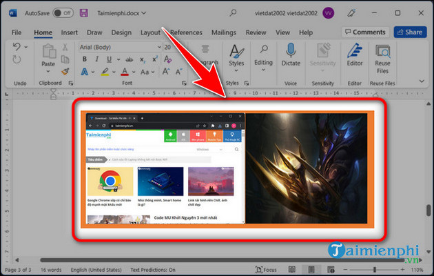How to combine photos in Word, combine 2 photos into 1 frame Picture 8