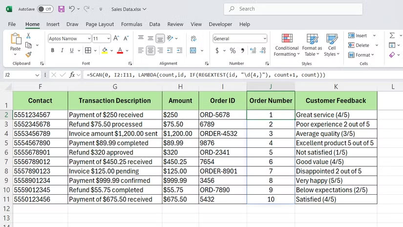 How to combine SCAN and REGEX functions in Excel to solve complex problems Picture 2