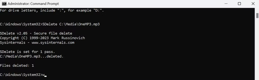 How to Completely Delete Any Windows File Using SDelete Picture 8