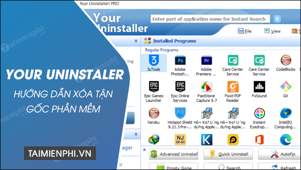 Picture 1 of How to completely remove applications from your computer using Your Uninstaller