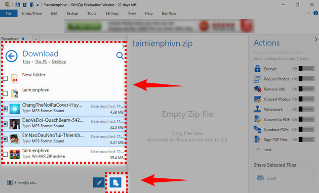 How to compress MP3 files with WinZip on your computer Picture 7
