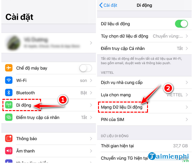 Picture 2 of How to configure APN for Viettel, MobiFone, Vinaphone, and Vietnamobile
