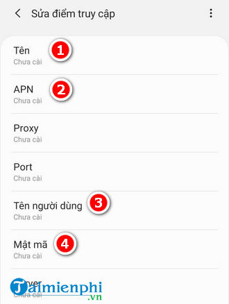 Picture 6 of How to configure APN for Viettel, MobiFone, Vinaphone, and Vietnamobile
