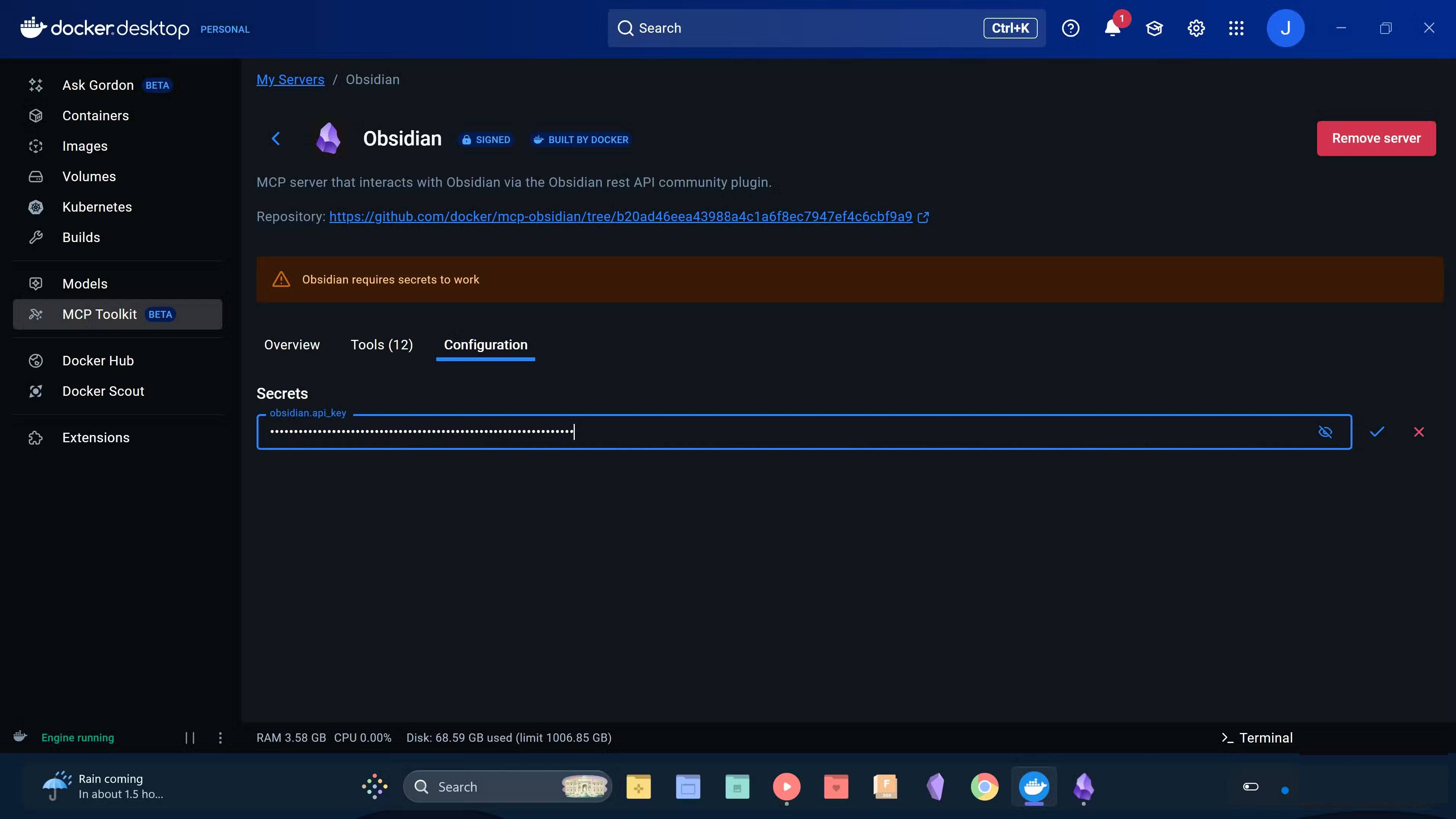 How to connect a local AI model to Obsidian using MCP Picture 10