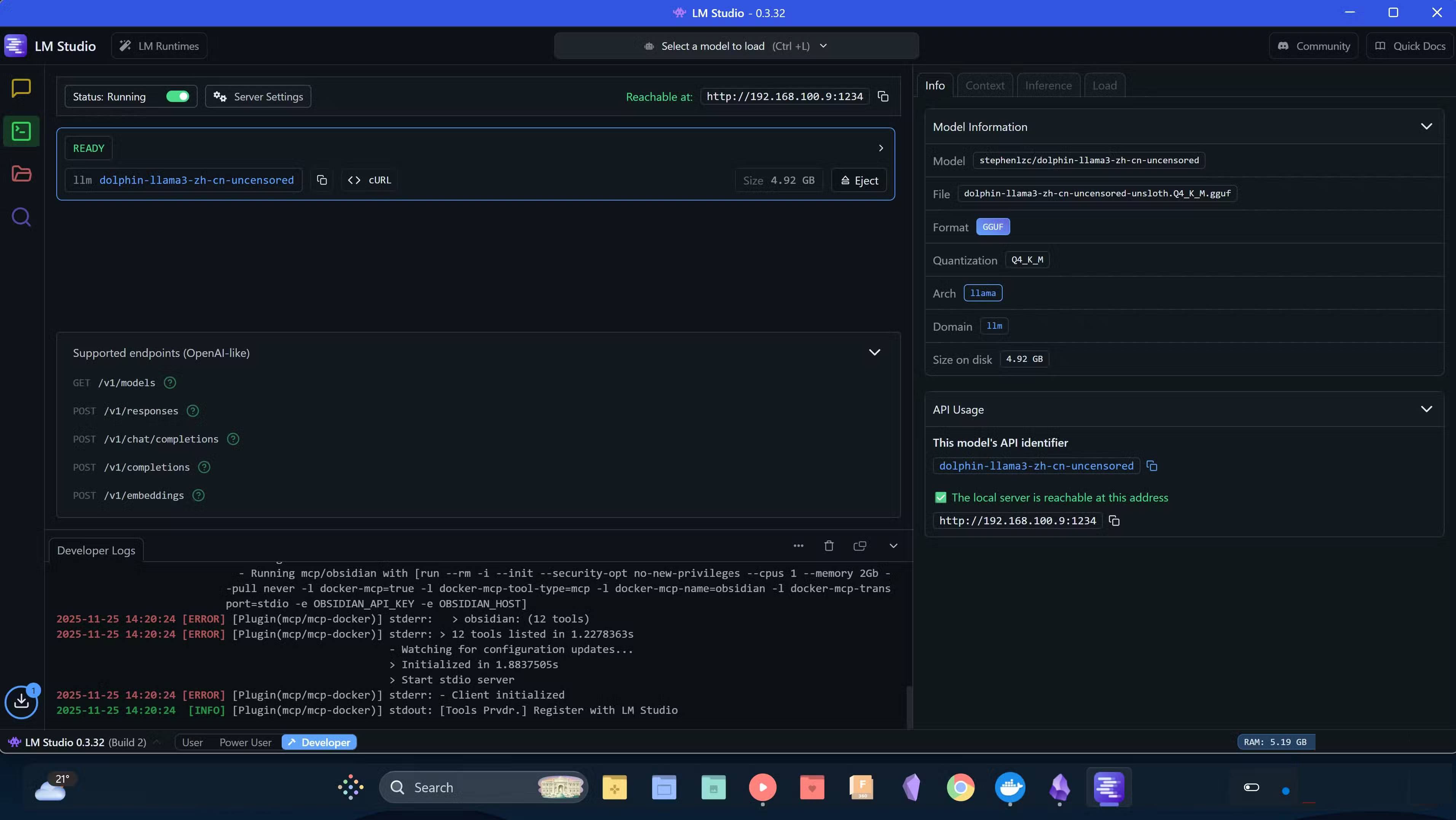 How to connect a local AI model to Obsidian using MCP Picture 12