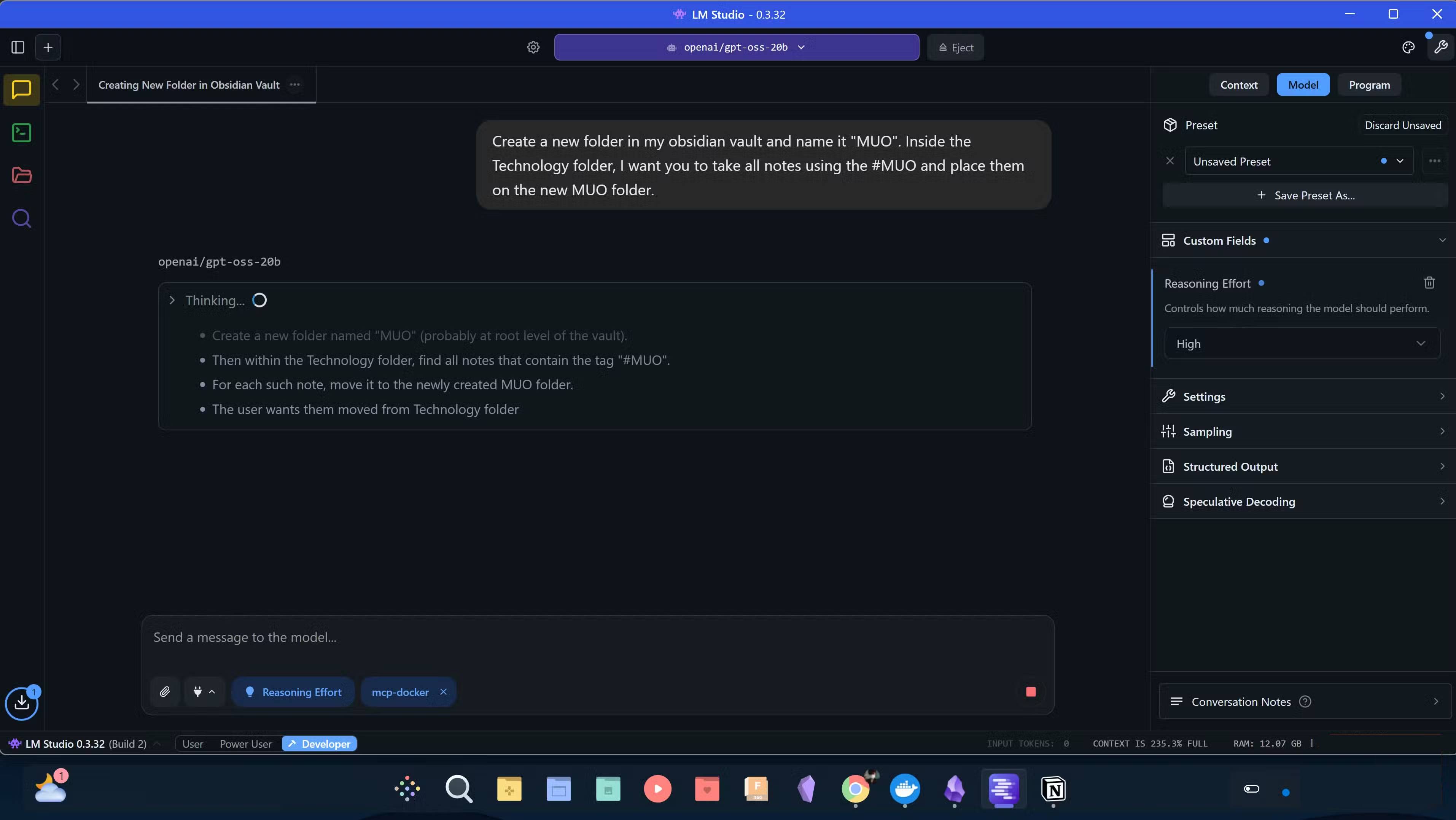 How to connect a local AI model to Obsidian using MCP Picture 5
