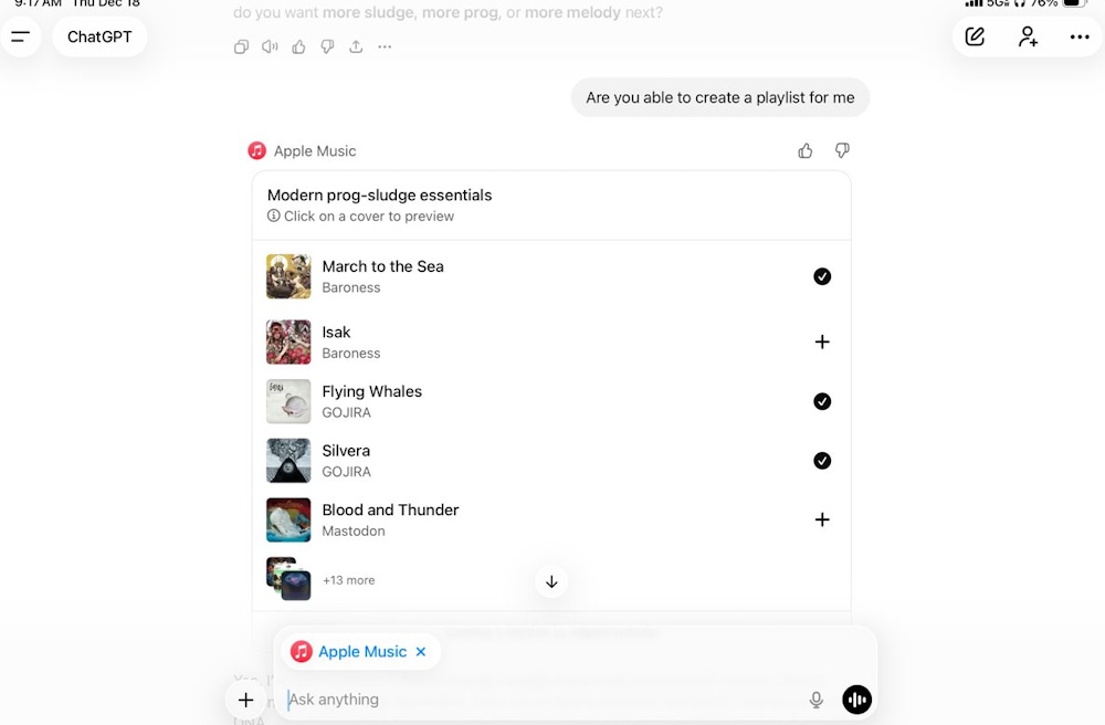 How to connect ChatGPT to Apple Music Picture 3