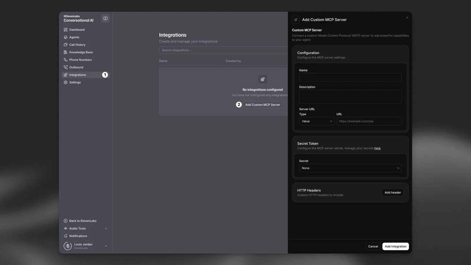 How to connect ElevenLabs conversational agents to external tools and data sources using MCP. Picture 1