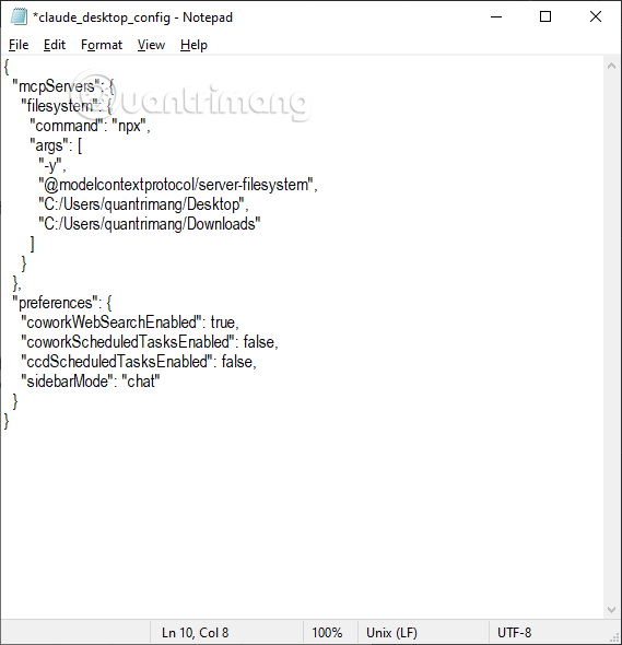 Picture 4 of How to connect an MCP Server Filesystem to Claude Desktop