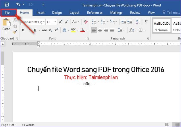 Picture 2 of How to convert a Word file to PDF in Office 2016