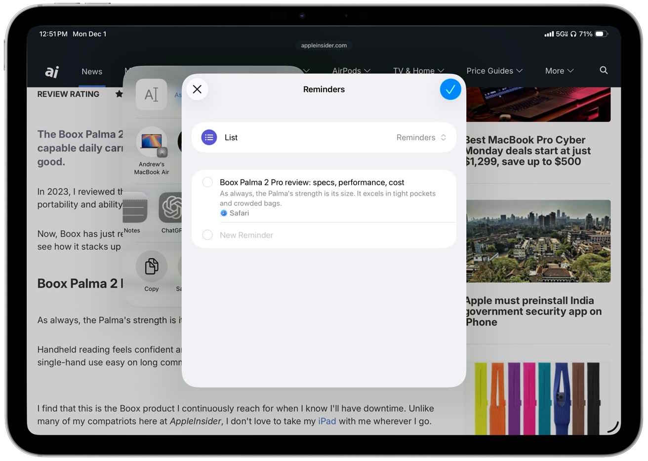 How to turn any text into a reminder using Apple Intelligence Picture 1