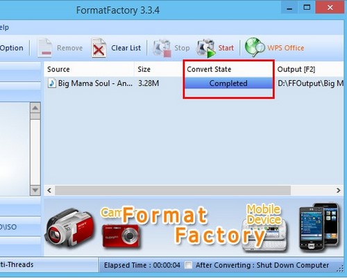 Picture 6 of How to convert audio to WAV using Format Factory