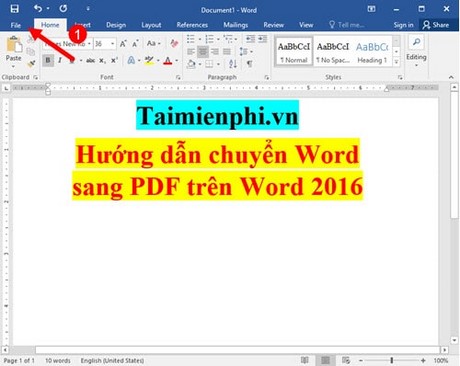 Picture 2 of How to convert Doc and Docx files to PDF in Word 2016