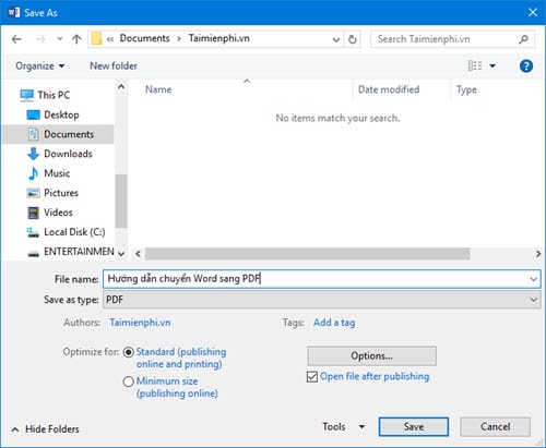 Picture 5 of How to convert Doc and Docx files to PDF in Word 2016