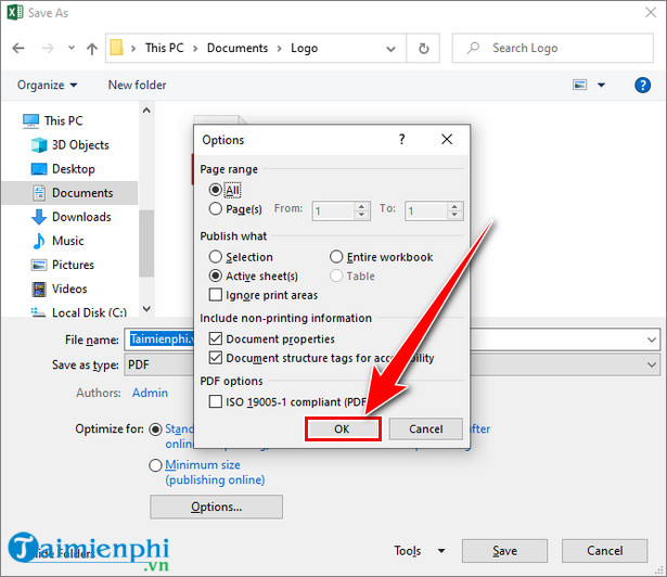 Picture 6 of How to convert Excel files to PDF for free, extremely simple