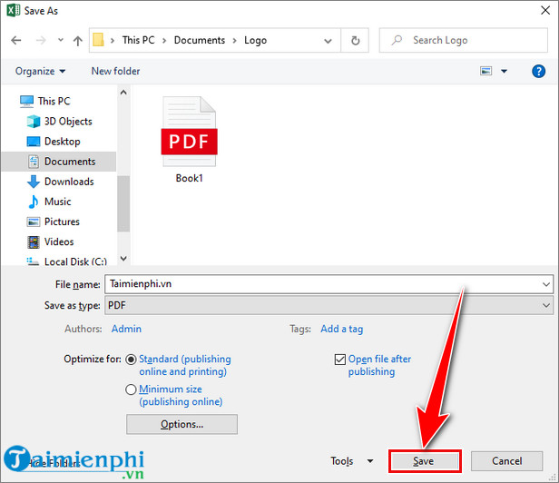 Picture 7 of How to convert Excel files to PDF for free, extremely simple
