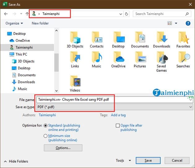 Picture 4 of How to convert Excel files to PDF in Office 2016