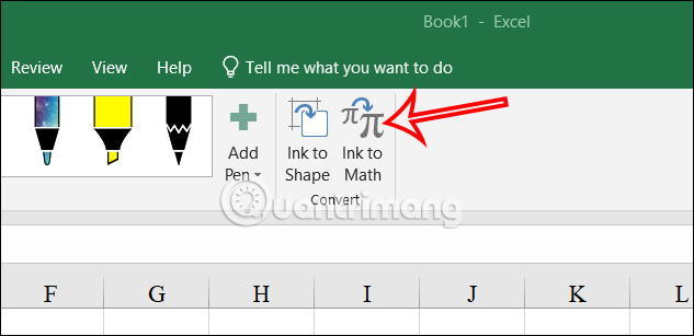How to convert handwriting to text in Excel Picture 3