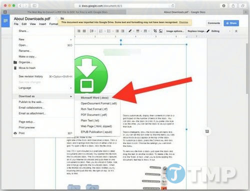 Picture 1 of How to convert PDF to Word on Mac OS, without font errors.