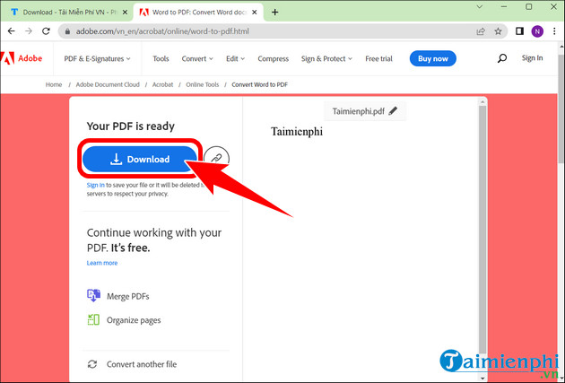 Picture 7 of How to convert Word to PDF online completely free