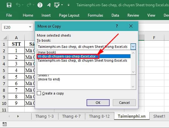 How to copy and move Sheets in Excel simply and easily Picture 4