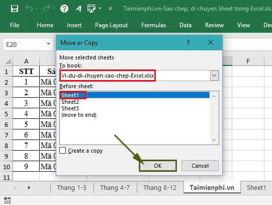 How to copy and move Sheets in Excel simply and easily Picture 5