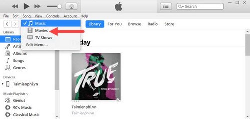 Picture 10 of How to copy videos, movies, and music to iPhone and iPad using iTunes on a computer.