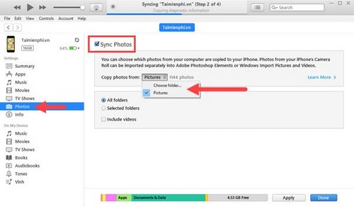 Picture 16 of How to copy videos, movies, and music to iPhone and iPad using iTunes on a computer.