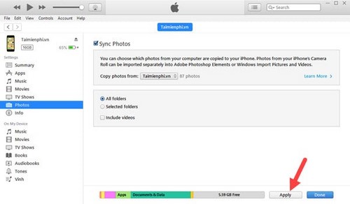 Picture 18 of How to copy videos, movies, and music to iPhone and iPad using iTunes on a computer.