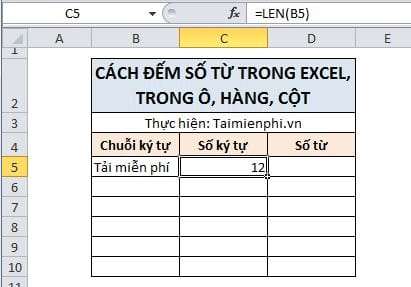 images 1 of How to count words in Excel, in cells, rows, and columns.