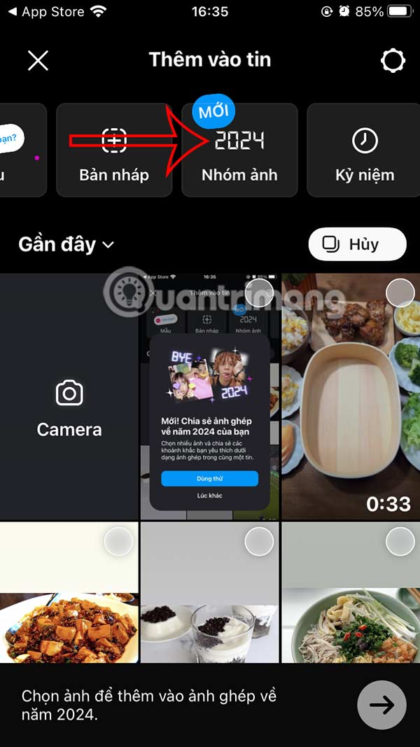 How to create a 2024 collage on Instagram Picture 4