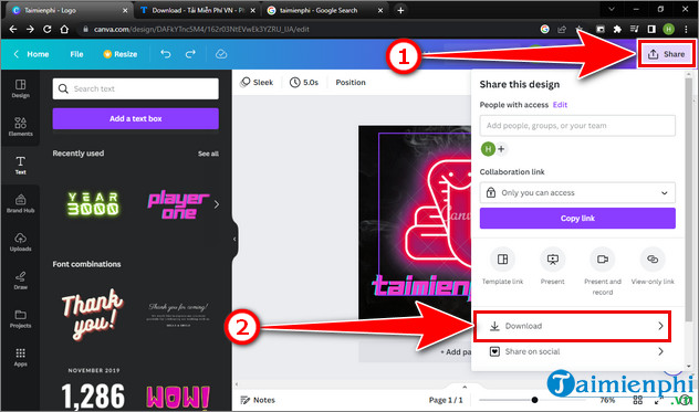 How to create a beautiful free name logo, very simple Picture 6