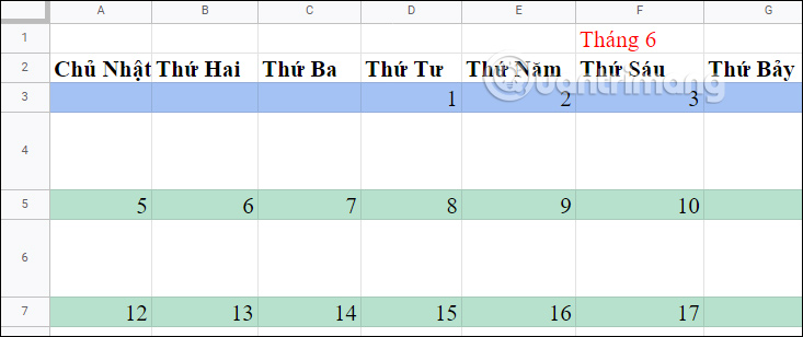 Picture 15 of How to create a calendar in Google Sheets