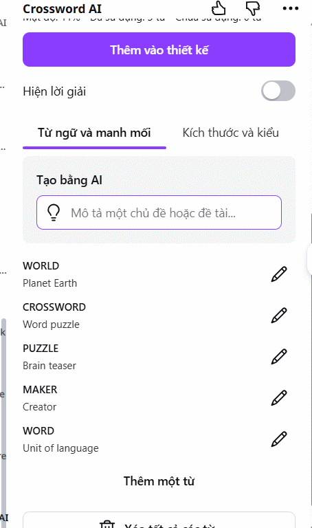 Picture 5 of How to create crossword puzzles on Canva AI extremely quickly