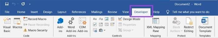 How to create a fillable form in Microsoft Word Picture 4