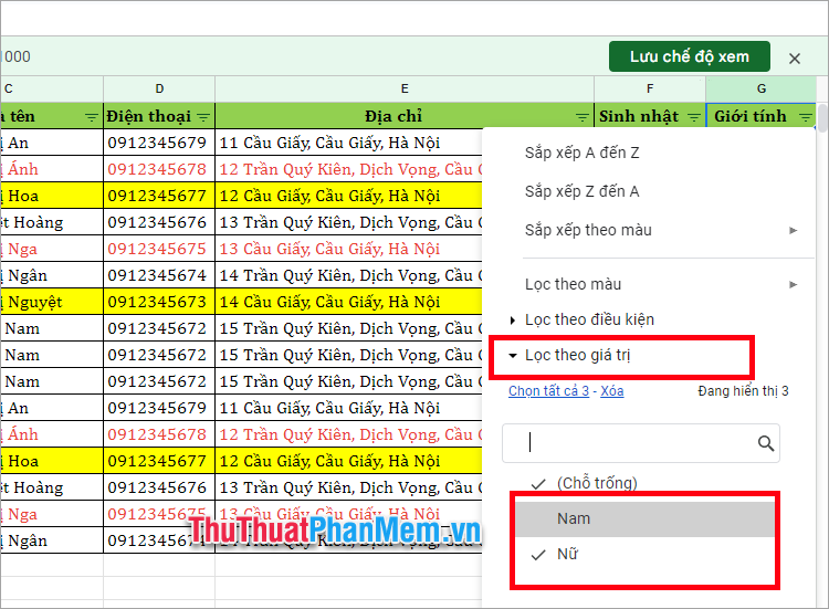 How to create a filter in Google Sheets Picture 8
