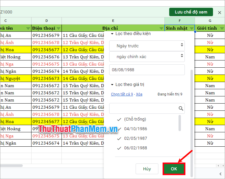 How to create a filter in Google Sheets Picture 9