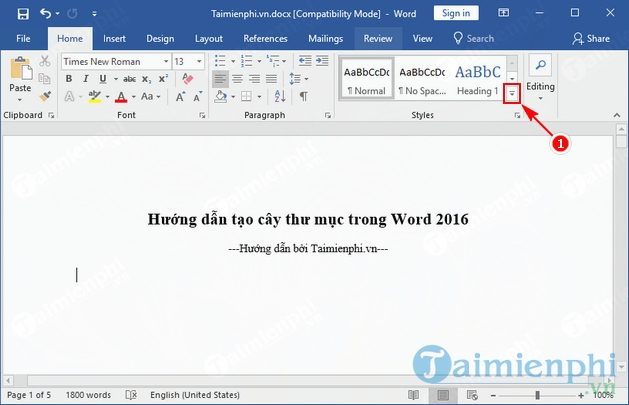 How to create a folder tree in Word 2016 simply and easily Picture 1