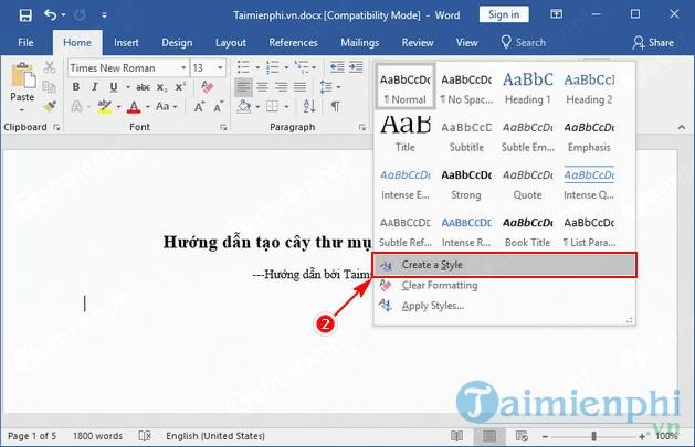 How to create a folder tree in Word 2016 simply and easily Picture 2