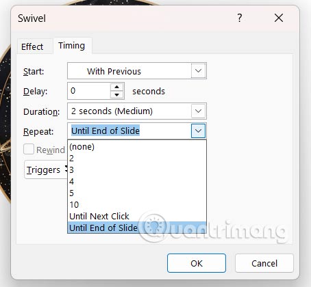How to create a loop effect on PowerPoint Picture 4