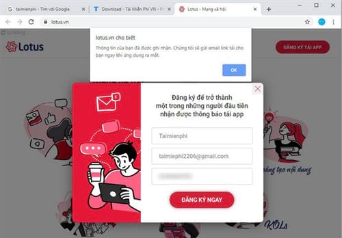 Picture 9 of How to create a Lotus account, a Vietnamese social network.