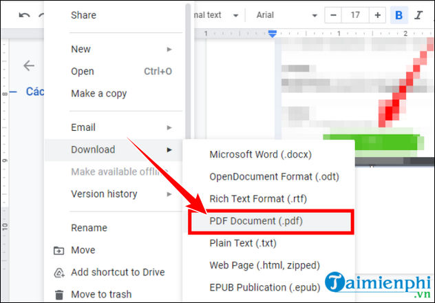 Picture 6 of How to create a PDF file from Google Docs Online